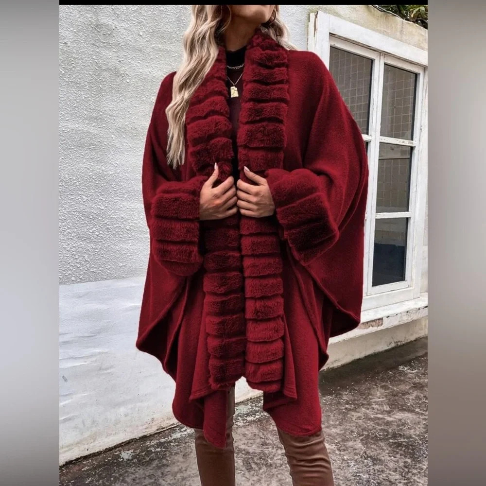 Brand New SHEIN Essnce Fuzzy Trim Batwing Sleeve Duster
Cardigan - Picture 3 of 3